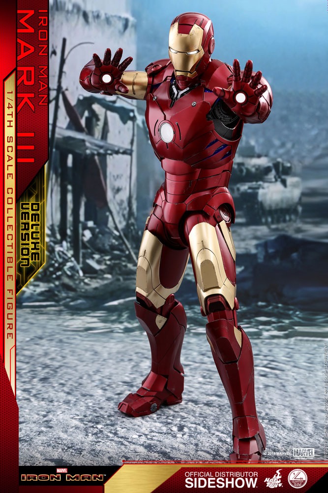 hot toys mk 3 iron man figure sideshow