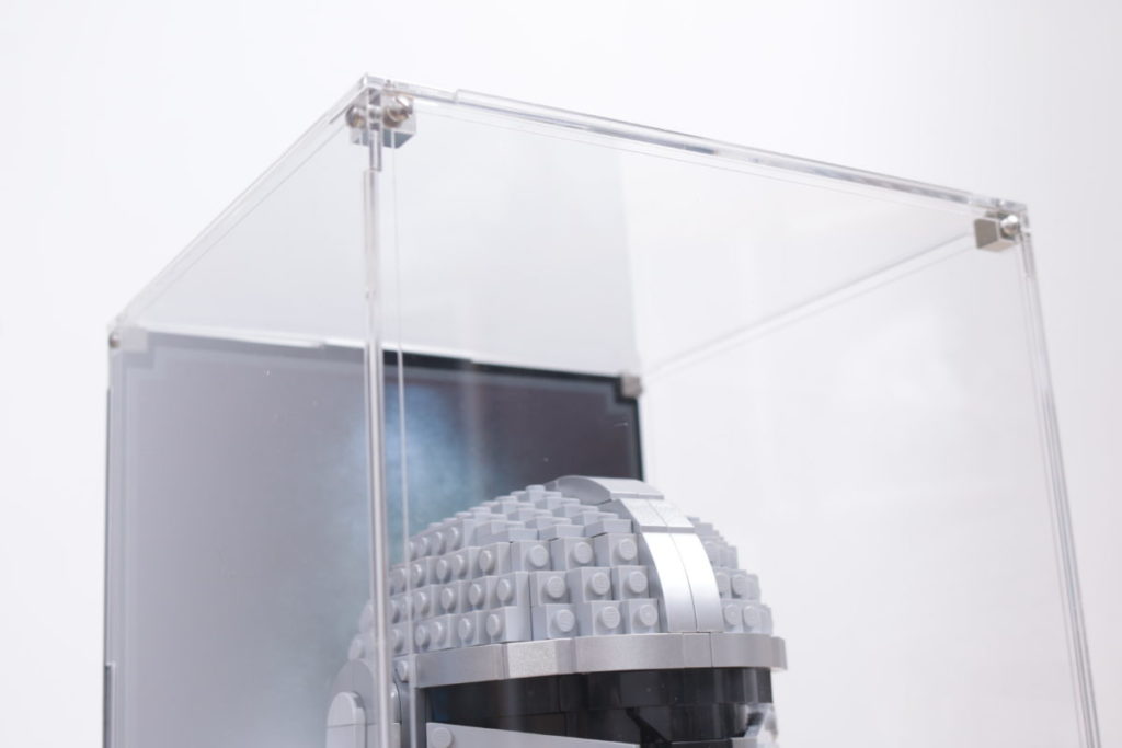 LEGO Star Wars Mandalorian Stormtrooper Scout Trooper Luke Skywalker Red Five Darth Vader Boba Fett Helmet Wicked Brick Display Case review 32 1024x683