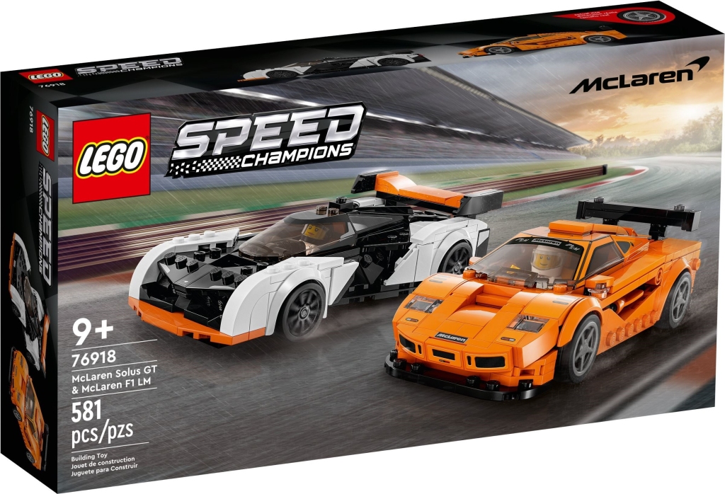 LEGO Speed Champions 76918 McLaren Solus GT McLaren F1 LM box 1024x698