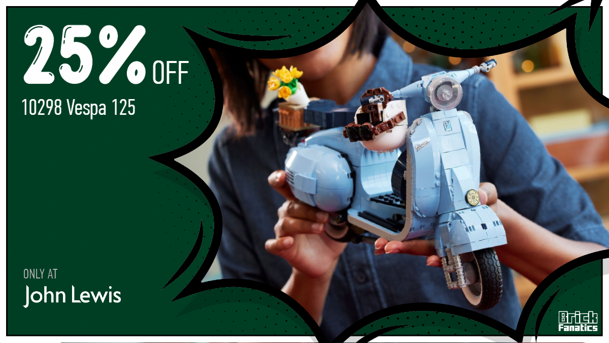 Race away with a huge deal on LEGO Icons 10298 Vespa 125 at John Lewis