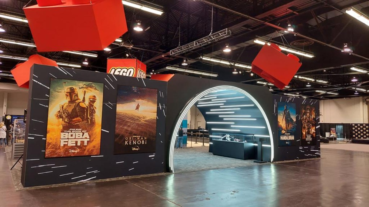 Inside the LEGO booth at Star Wars Celebration 2022
