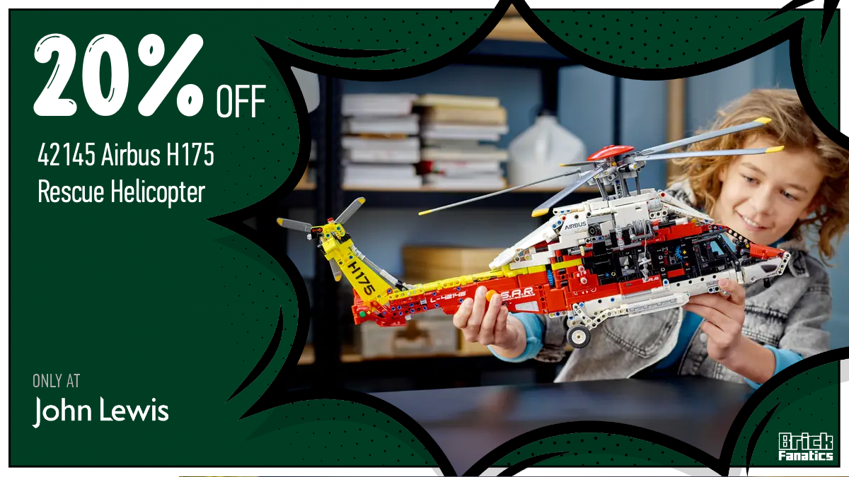20% off LEGO Technic 42145 Airbus H175 Rescue Helicopter at John Lewis