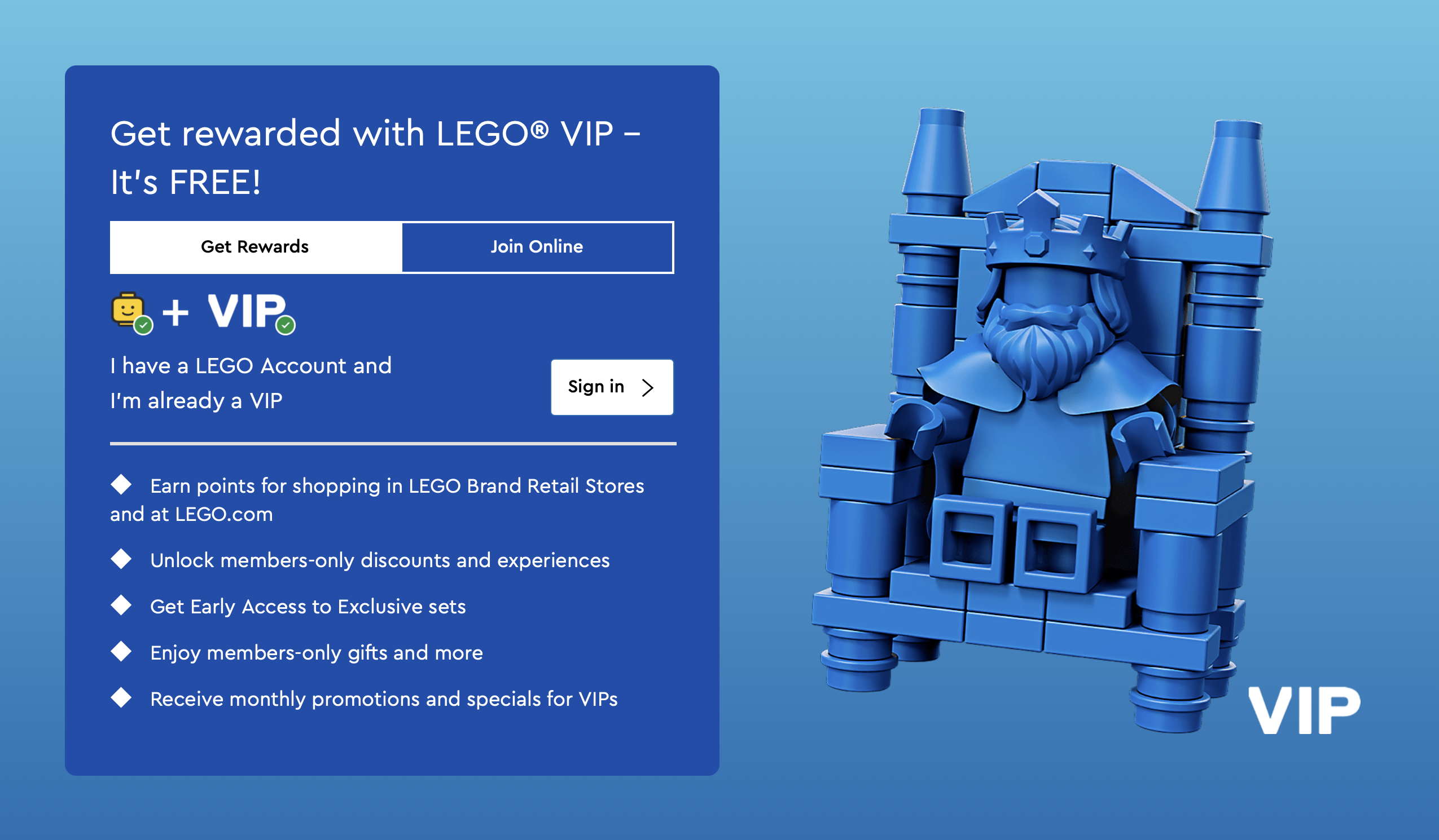 LEGO VIP sign up process step by step 2