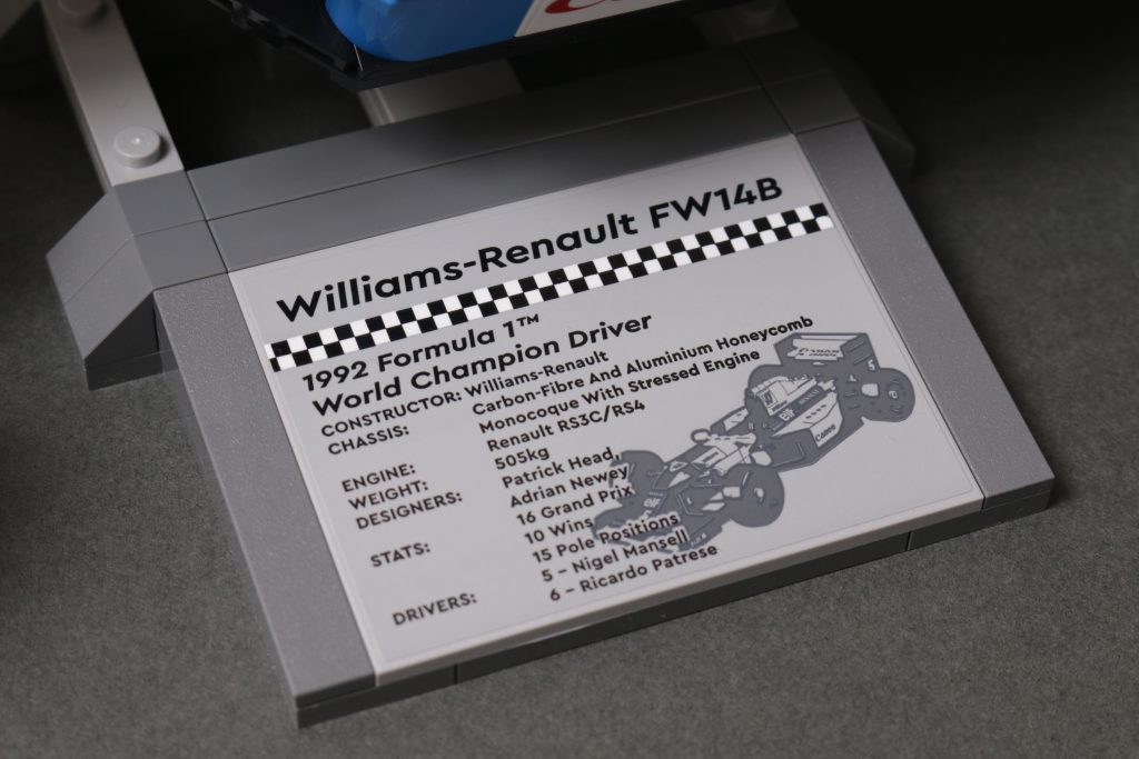 LEGO Icons 10353 Williams Racing FW14B Nigel Mansell review 14 1024x683