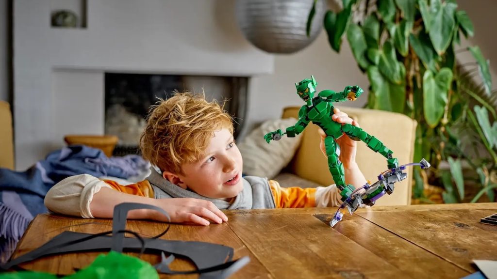 LEGO Marvel 76284 Green Goblin Construction Figure Lifestyle featured 1024x576