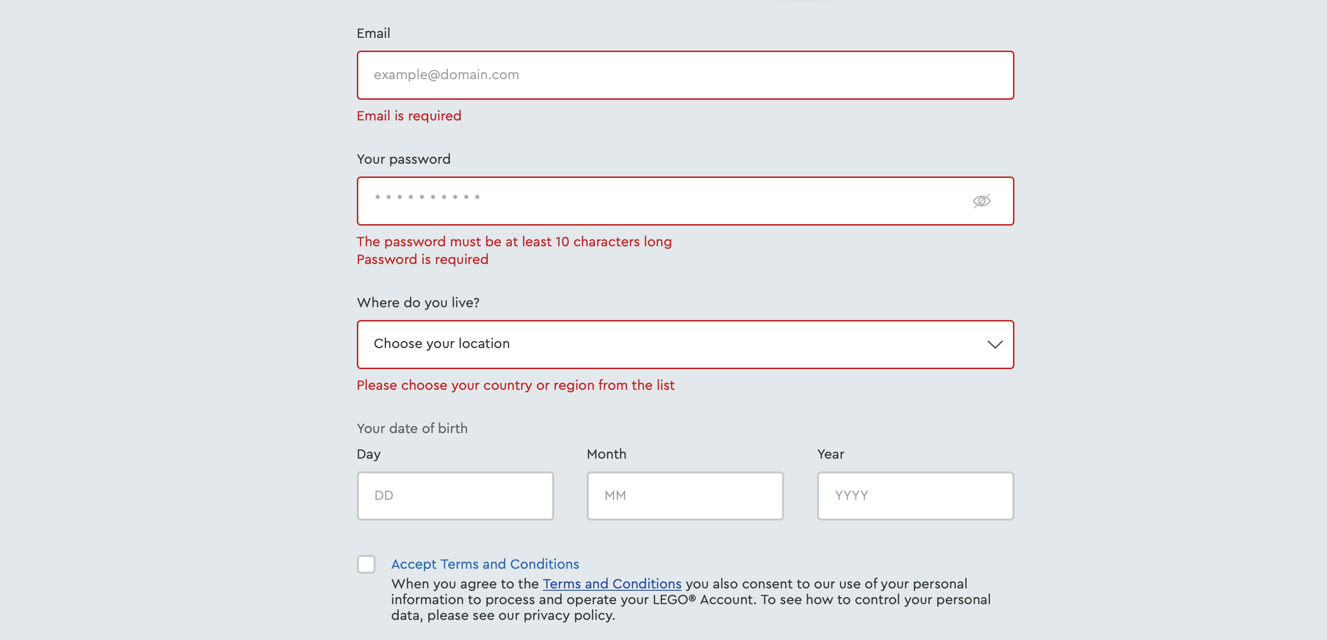 LEGO VIP sign up process step by step 5