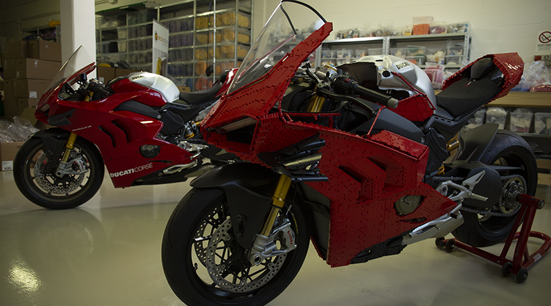 Life size Ducati Panigale V4 R built with LEGO Technic elements