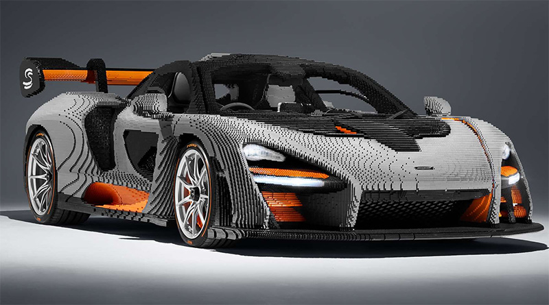 Full size LEGO McLaren Senna arrives at the LEGOLAND Windsor Resort today