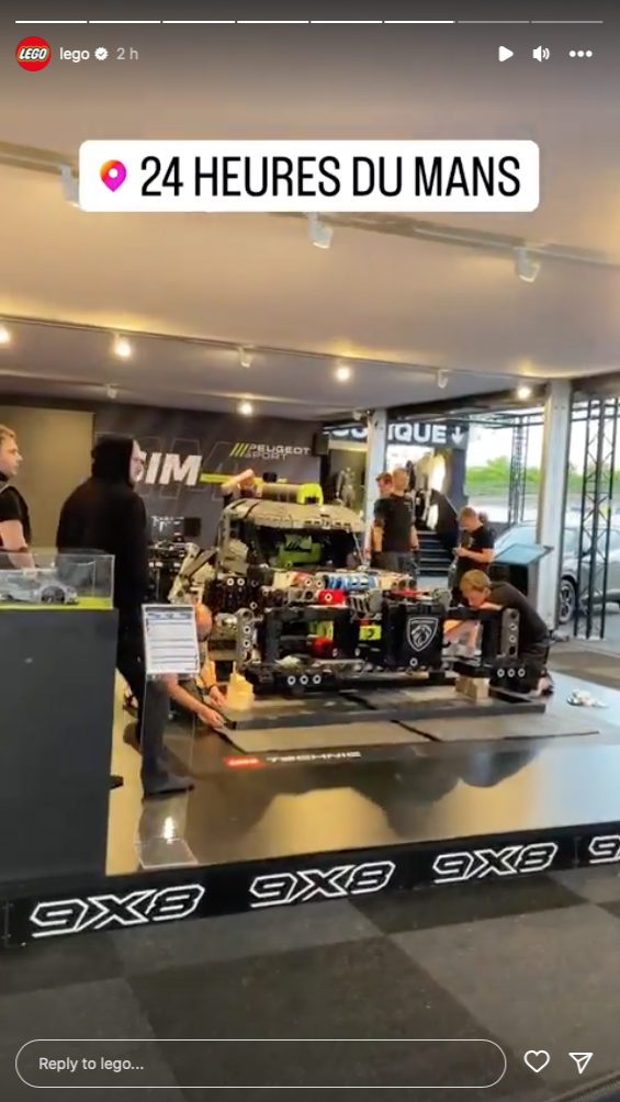 LEGO Group Le Mans Peugeot building challenge Instagram 3