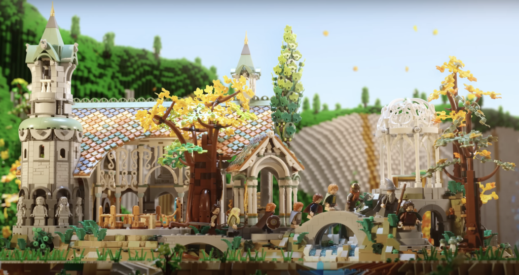 Warner Bros. LEGO 10316 Rivendell animated The Fellowship Leaving 1024x544