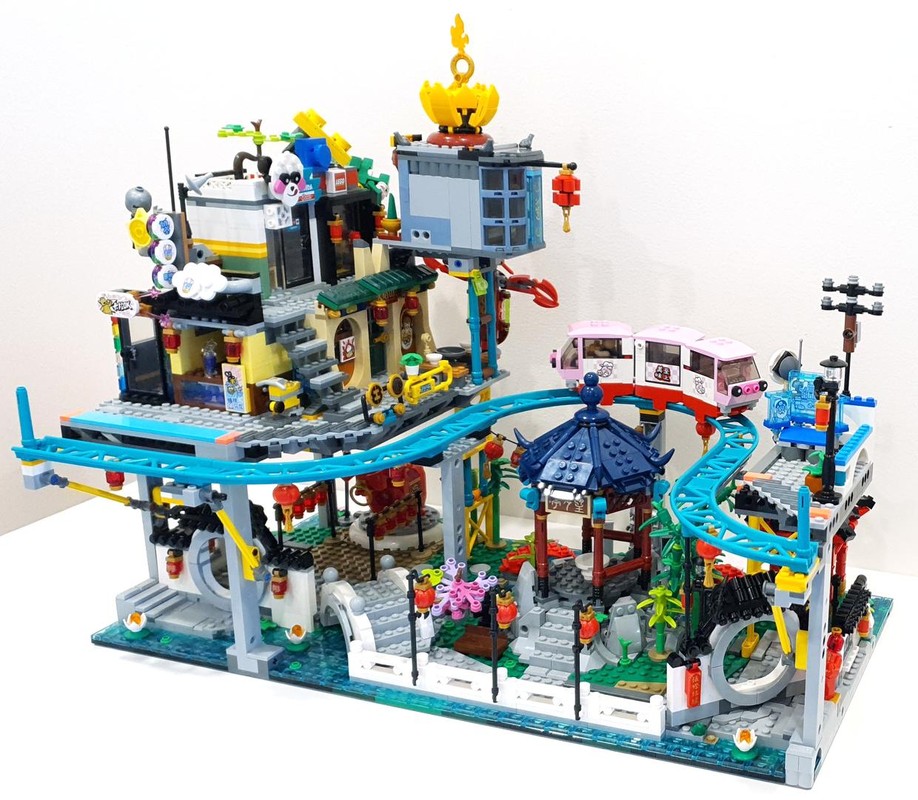 icedragonj ninjago city garden of lanterns