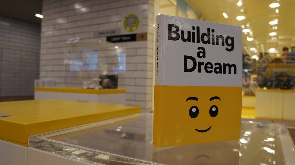 New souvenir book, Building a Dream, available at the LEGO House