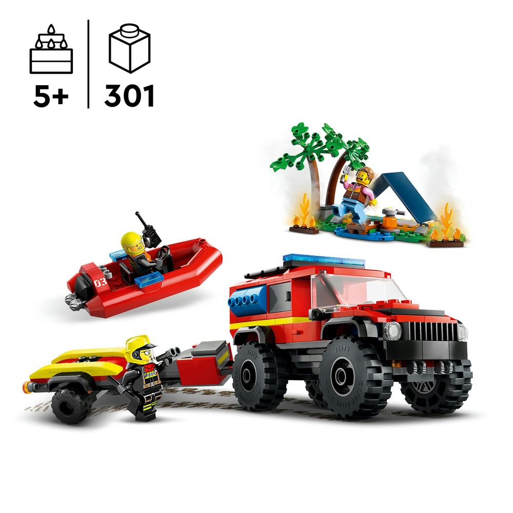 60412 4X4 FIRE engine WITH RESCUE BOAT 1