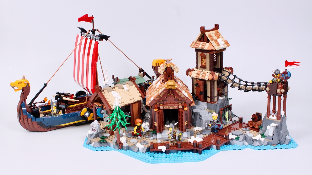 LEGO Ideas 21343 Viking Village pairs better than you’d expect with 31132 Viking Ship