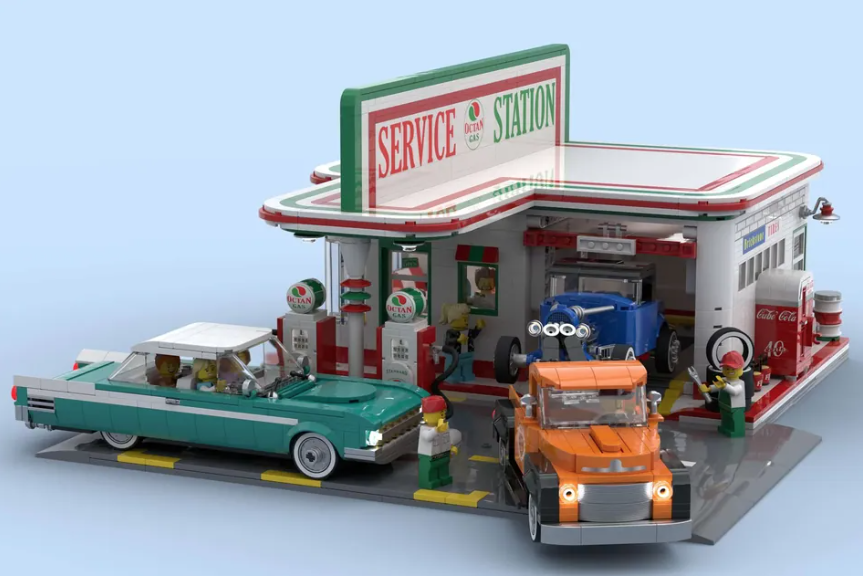 LEGO Ideas The Vintage Service Station 1
