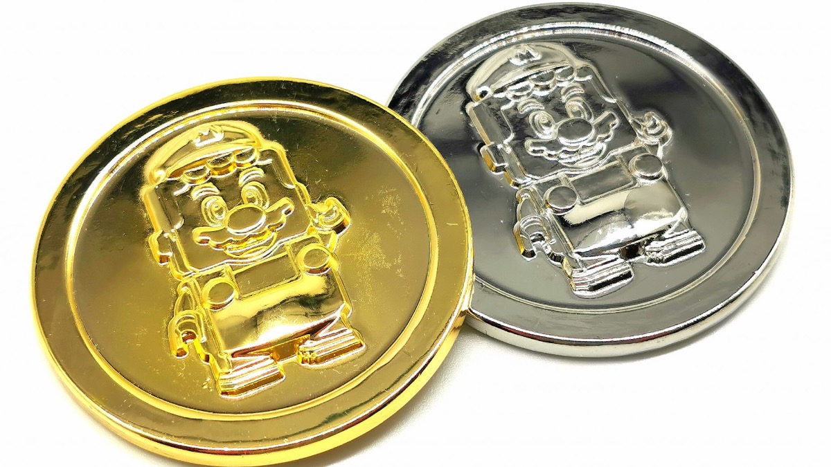 LEGO Super Mario gold and silver coins available in stores