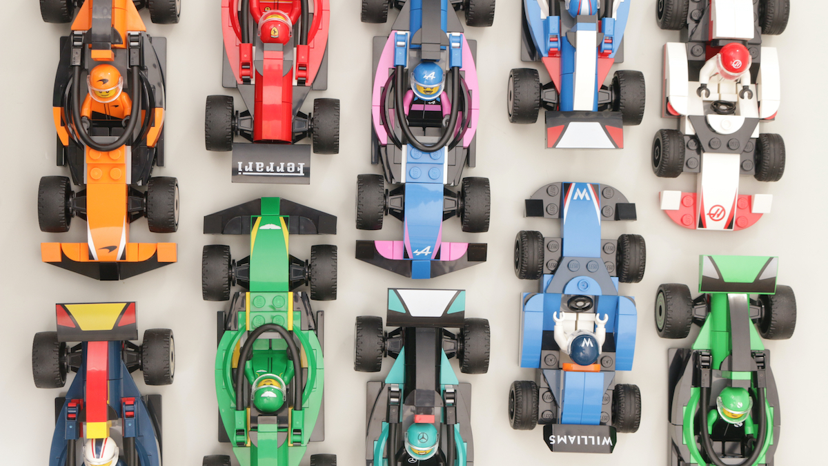 Comparing all 10 teams across the LEGO City Formula 1 cars