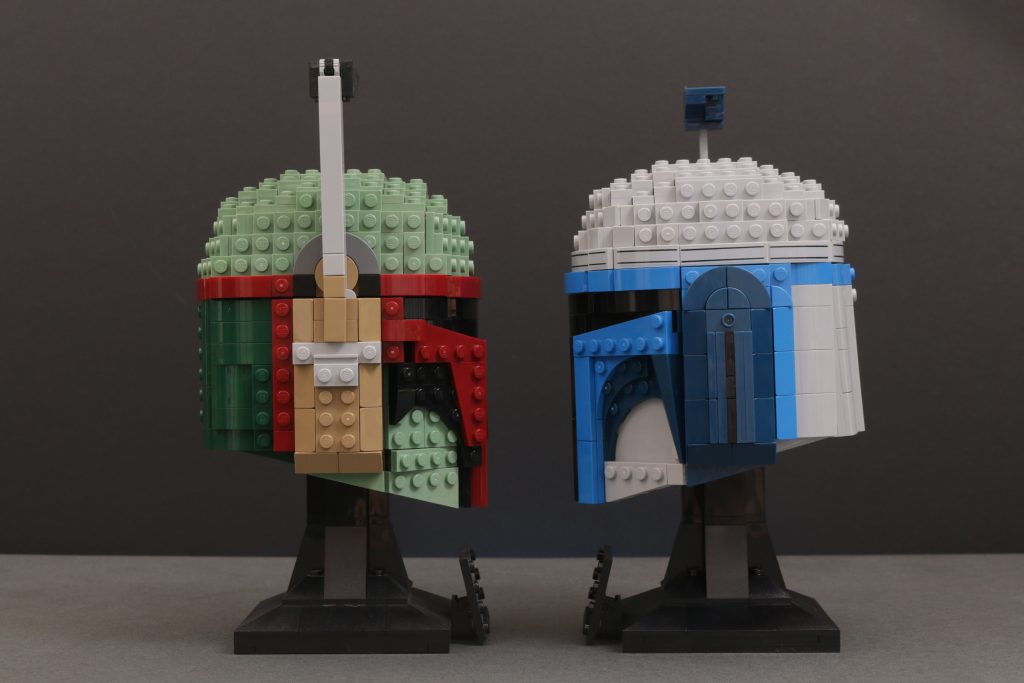 LEGO Star Wars 75408 Jango Fett Helmet 75277 Boba Fett Helmet comparison 4 1024x683