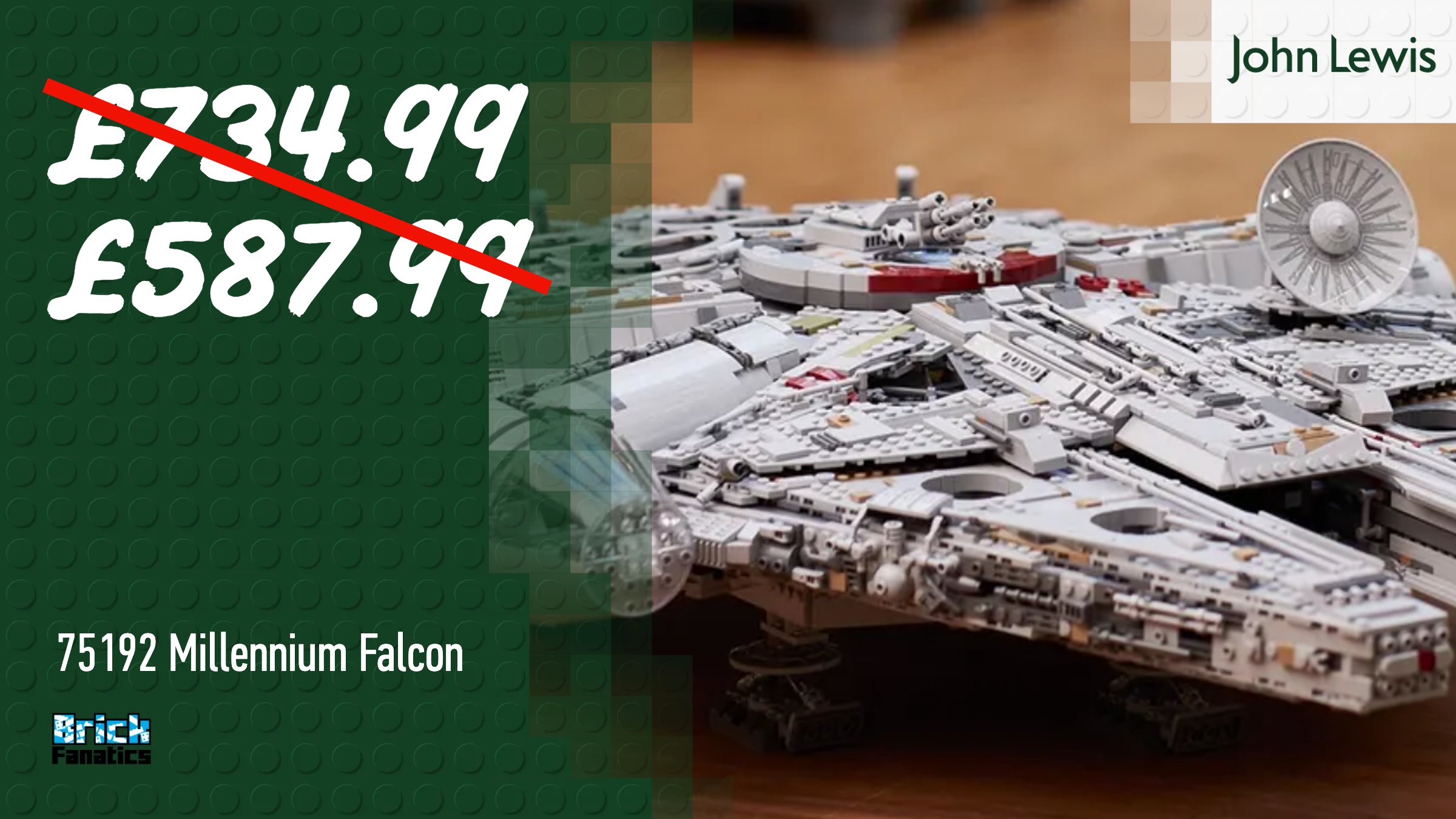 Exclusive discount on the most detailed LEGO Star Wars Millennium Falcon ever
