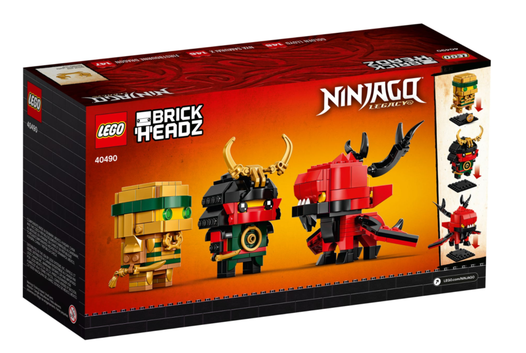 LEGO BrickHeadz 40490 NINJAGO 10 box back