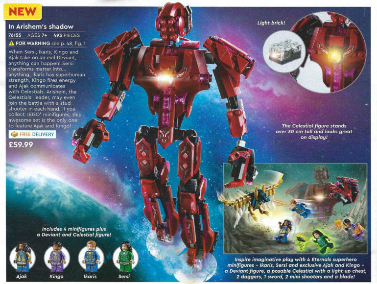 LEGO Marvel Eterenals 76155 In Arishems Shadow catalogue