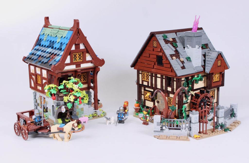 LEGO Ideas 21325 Medieval Blacksmith 21341 Disney Hocus Pocus The Sanderson Sisters Cottage comparison 4 1024x670